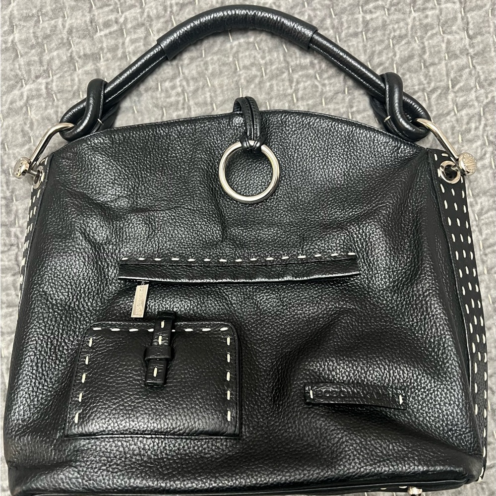 Stunning BCBG MAXAZARIA pebbled leather hobo